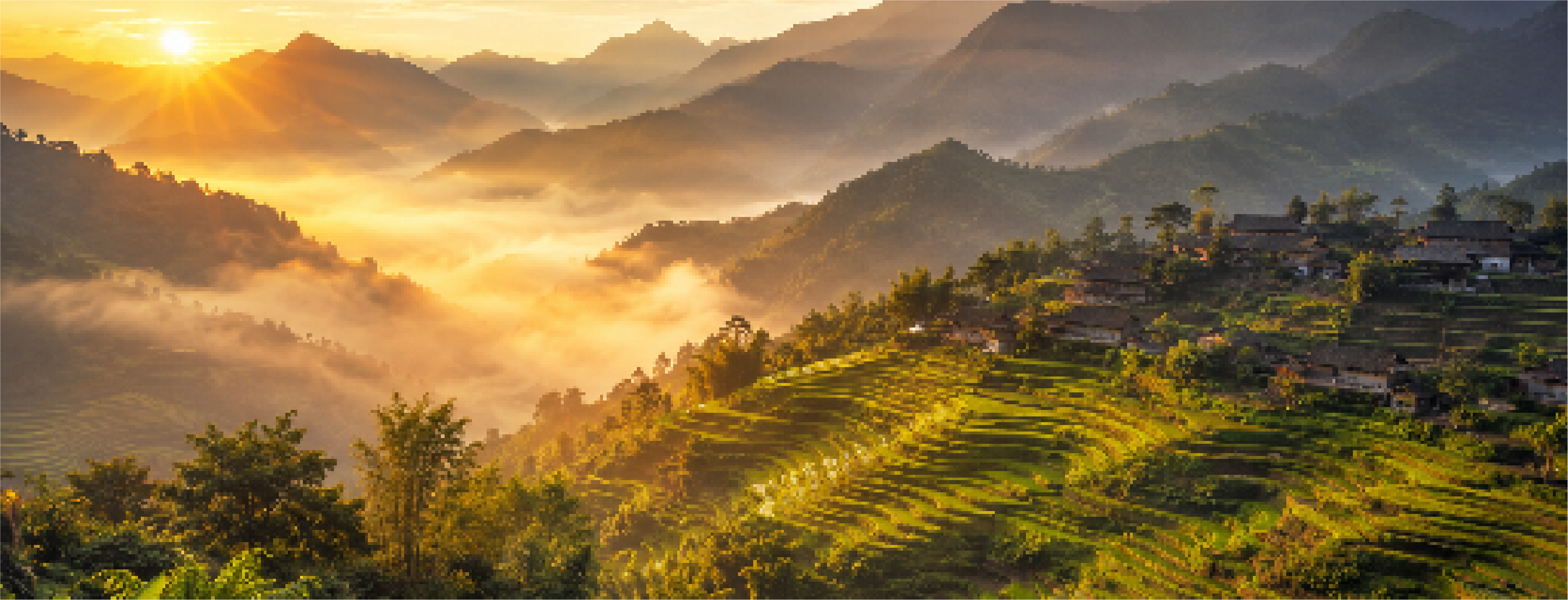 Northwest Vietnam mountain landscape